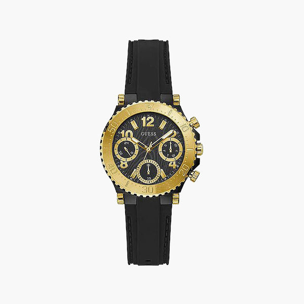 Guess Watches Men's Gold Silicone, Black Dial | Gw0466l1 by i-watch