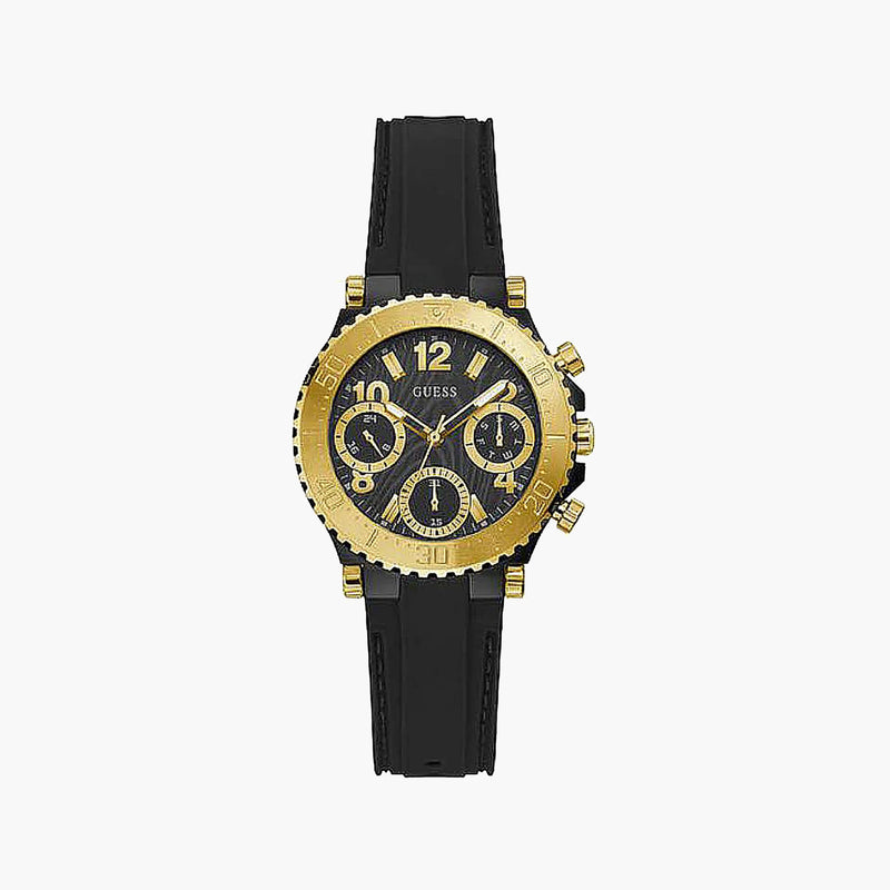 Guess Watches Men's Gold Silicone, Black Dial | Gw0466l1 by i-watch