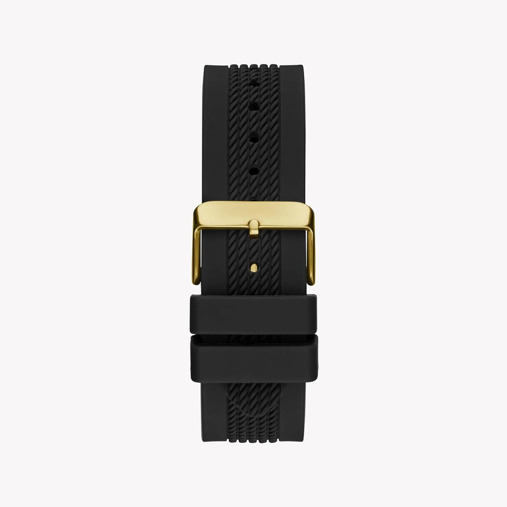 Guess Men's Gold Stainless Steel Watch, Black Silicone | Gw0051g2 by i-watch