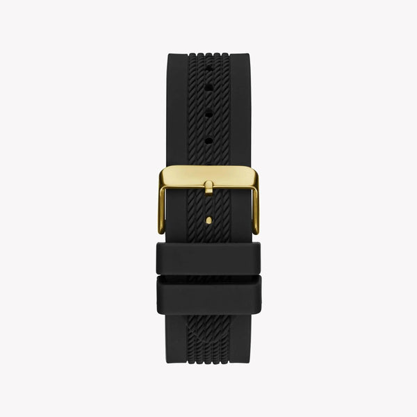 Guess Men's Gold Stainless Steel Watch, Black Silicone | Gw0051g2 by i-watch