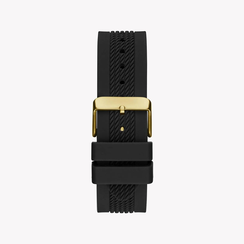 Guess Men's Gold Stainless Steel Watch, Black Silicone | Gw0051g2 by i-watch