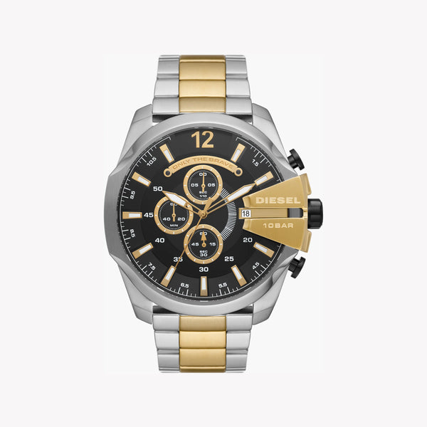 Diesel Men's Silver Stainless Steel Watch, Black Dial | Dz4581 by i-watch