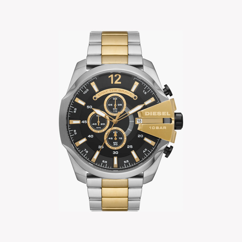 Diesel Men's Silver Stainless Steel Watch, Black Dial | Dz4581 by i-watch