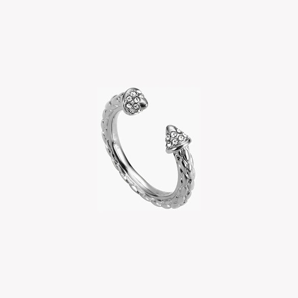 Just Cavalli Women's Silver Brass Ring, Silver Tone | Jcrg00360106