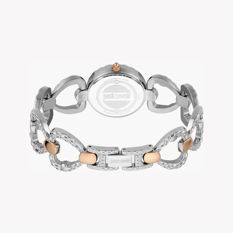 Just Cavalli Women's Silver & Rose Gold Watch, Silver Dial | Jc1l132m0055 by i-watch