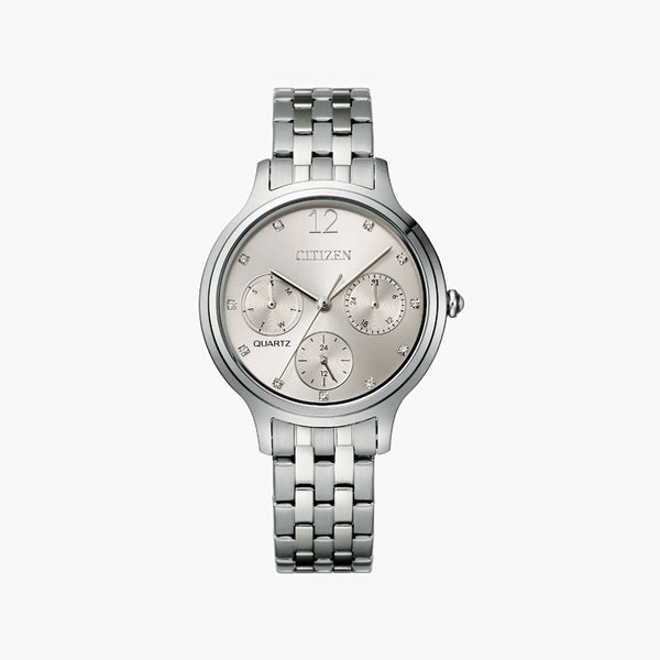 Citizen Women's Silver Stainless Steel Watch, White Dial | Ed8180-52x by i-watch