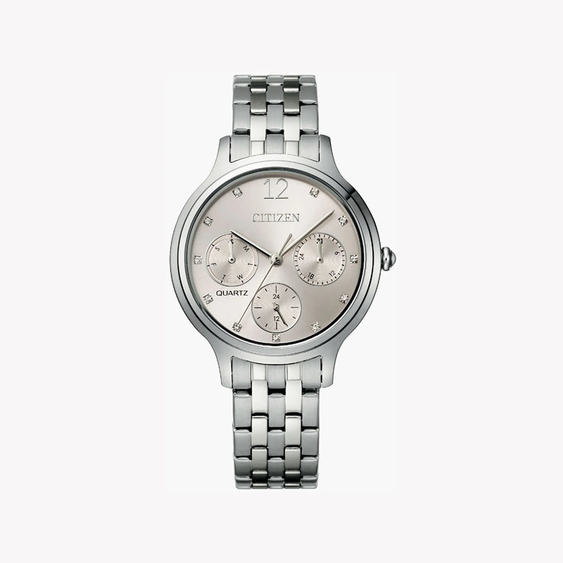 Citizen Women's Silver Stainless Steel Watch, White Dial | Ed8180-52x by i-watch