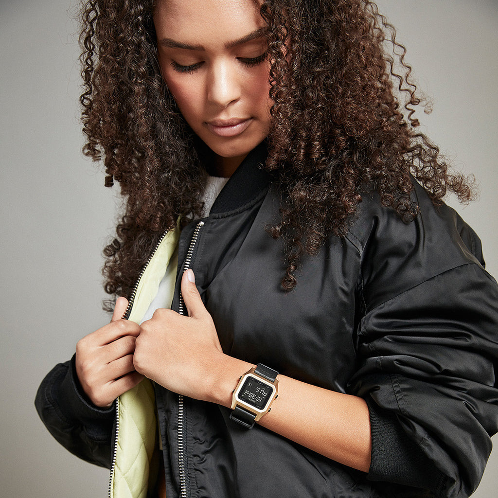 NIXON A1282-010 DARE TO SHINE - BOLD BLACK & GOLD UNISEX DIGITAL WATCH-i-Watch-4