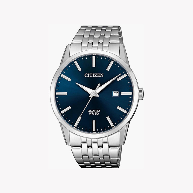 Citizen Men's Silver Watch, Blue Dial | Bi5000-87l by i-watch