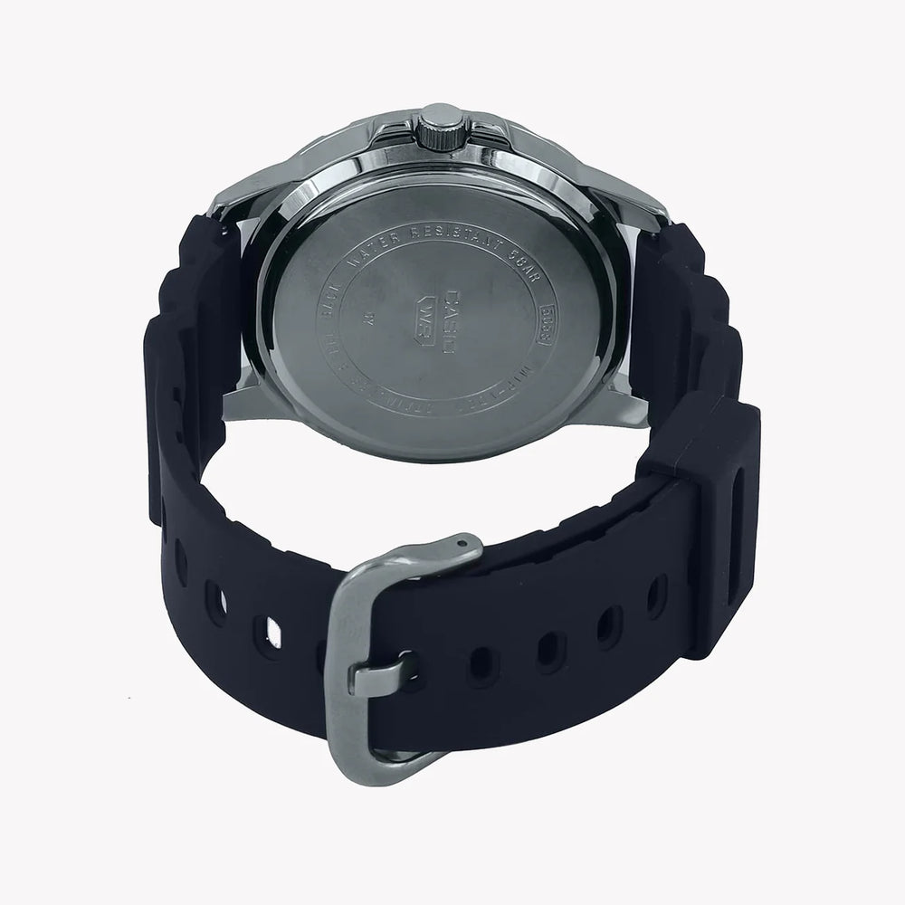 Casio Men's Stainless Steel Watch, Black Resin Band | Mtp-Vd01-1ev by i-watch