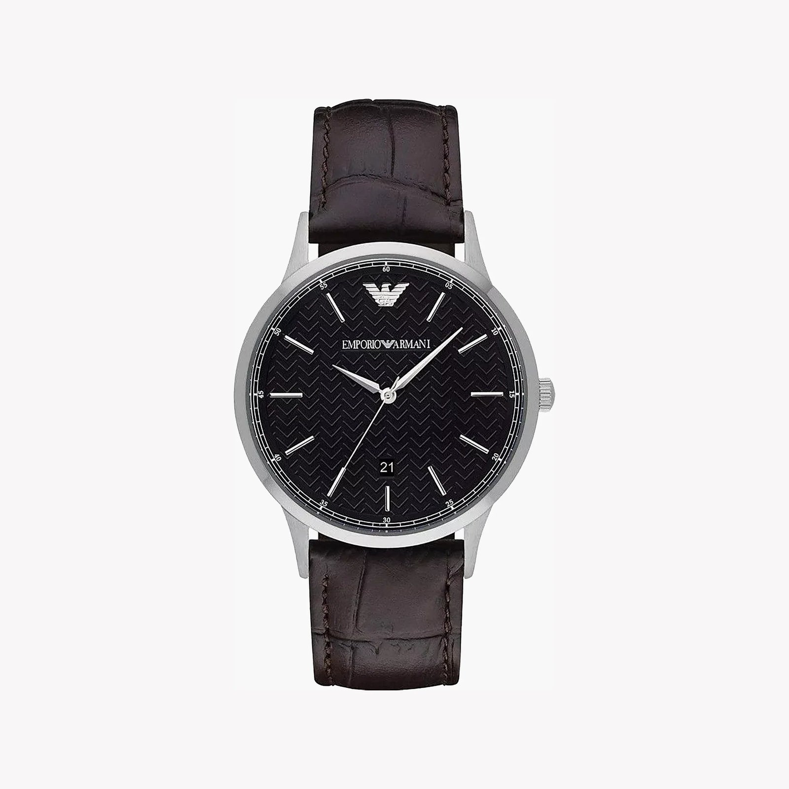 Emporio Armani Men's Silver Watch, Black Dial | Ar2480 by i-watch