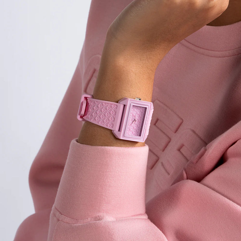 Guess Women's Pink Biobased Nylon Watch, Pink Dial | Gw0677l2 by i-watch