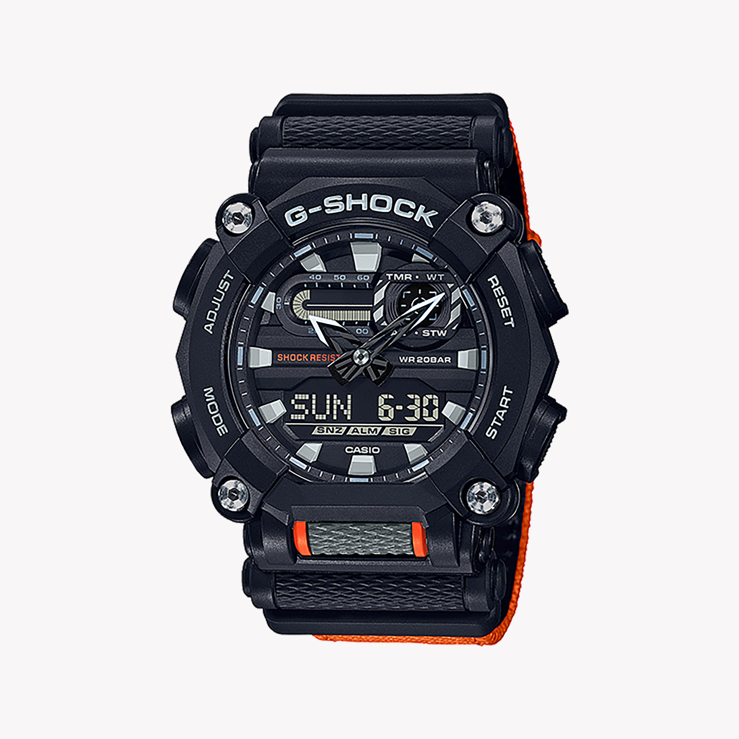 CASIO G-SHOCK GA-900C-1A4DR BOLD ADVENTURER - MEN'S RESILIENT TIMEPIECE WITH SUPER ILLUMINATOR