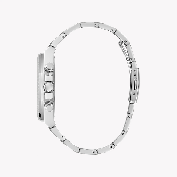 Guess Men's Silver Stainless Steel, Black Dial | Gw0703g1 by i-watch