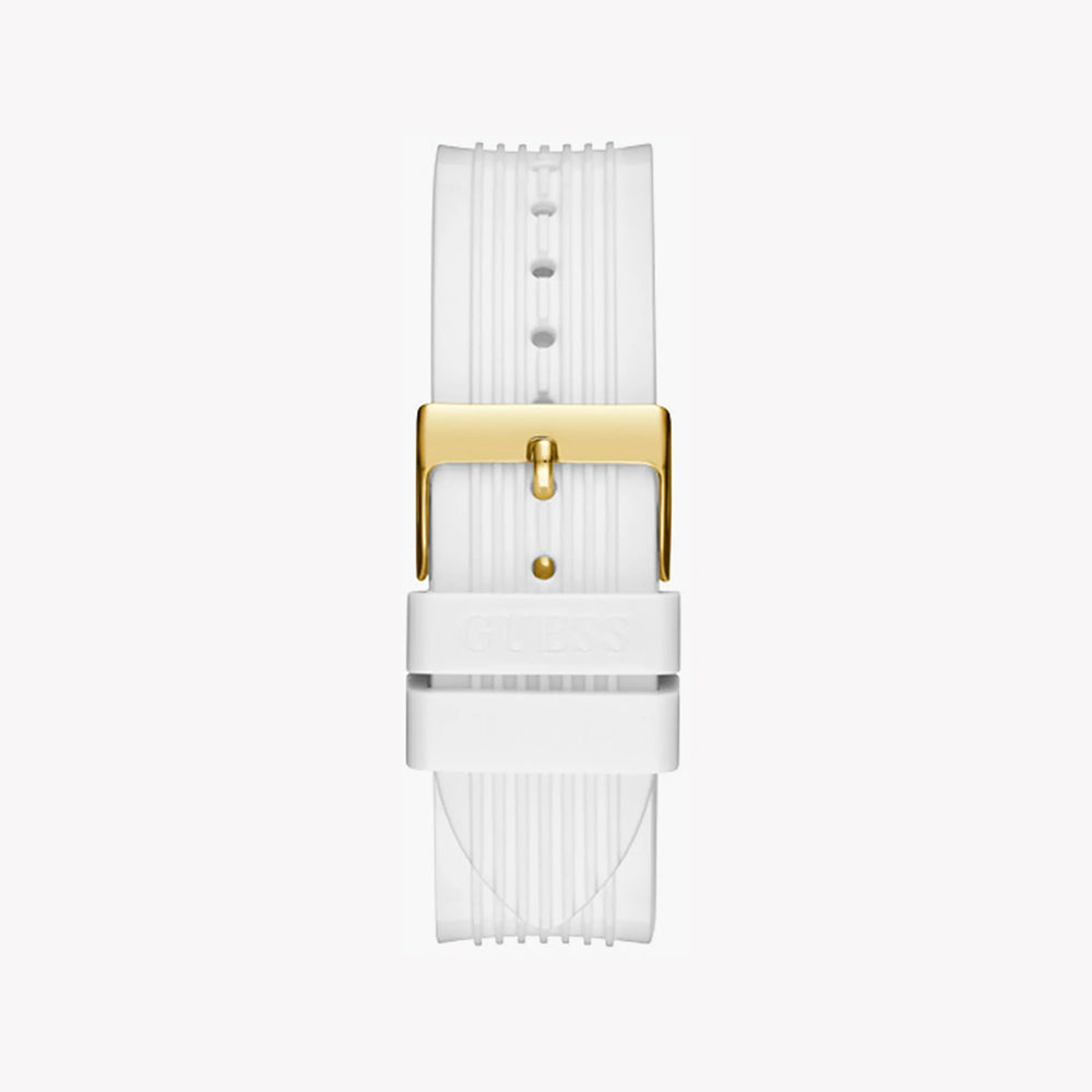 Guess Women's Gold Stainless Steel, White Rubber | Gw0409l2 by i-watch