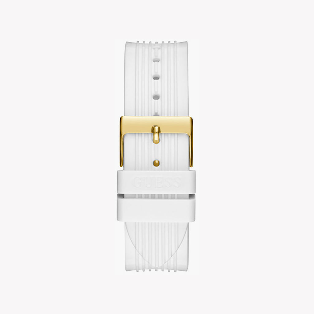 GUESS GW0409L2 RADIANT CHARM - MODERN SOPHISTICATION WOMEN'S WATCH with Gold-Tone Case & White Rubber Band-i-Watch-3