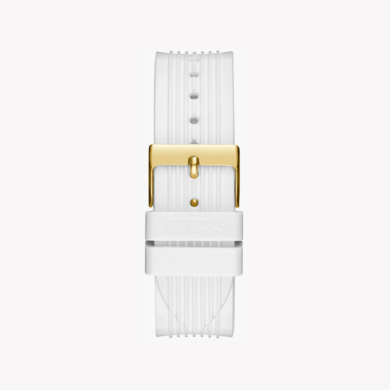 Guess Women's Gold Stainless Steel, White Rubber | Gw0409l2 by i-watch