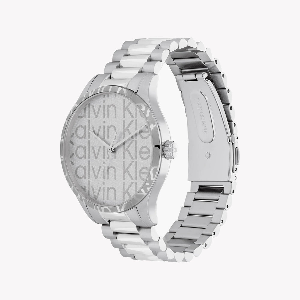 Calvin Klein Men's Silver Stainless Steel Watch, Silver Dial | Mod. 25200342 by i-watch