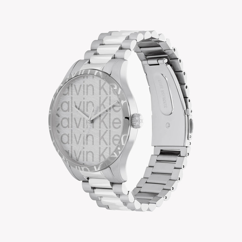 Calvin Klein Men's Silver Stainless Steel Watch, Silver Dial | Mod. 25200342 by i-watch