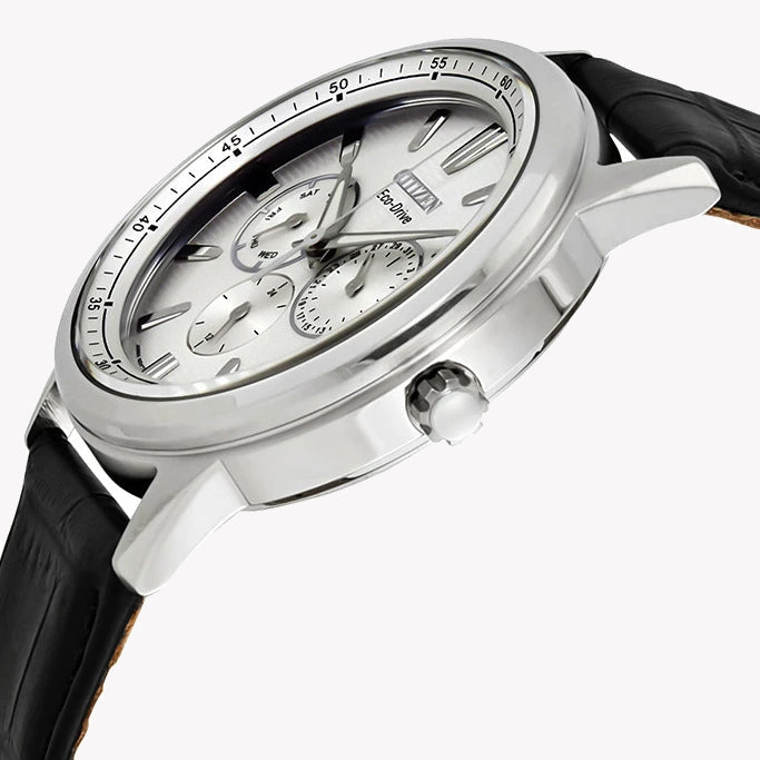 CITIZEN Eco-Drive BU2071-01A: DYNAMIC SOPHISTICATION - Men's Stainless Steel & Leather Watch-i-Watch-3