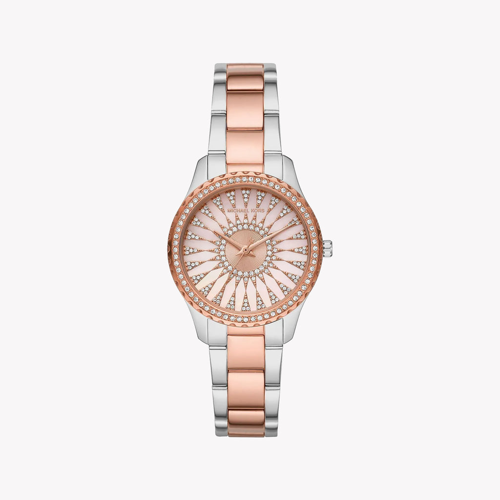 MICHAEL KORS MK6894 LUXE TIMEPIECE - ELEGANT SILVER & ROSE GOLD WOMEN'S WATCH