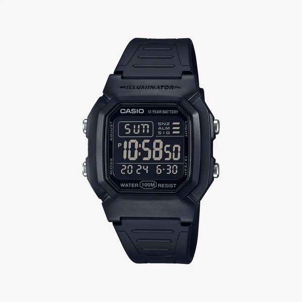 Casio Men's Black Resin Watch, Sporty & Functional | W-800h-1bvdf by i-watch