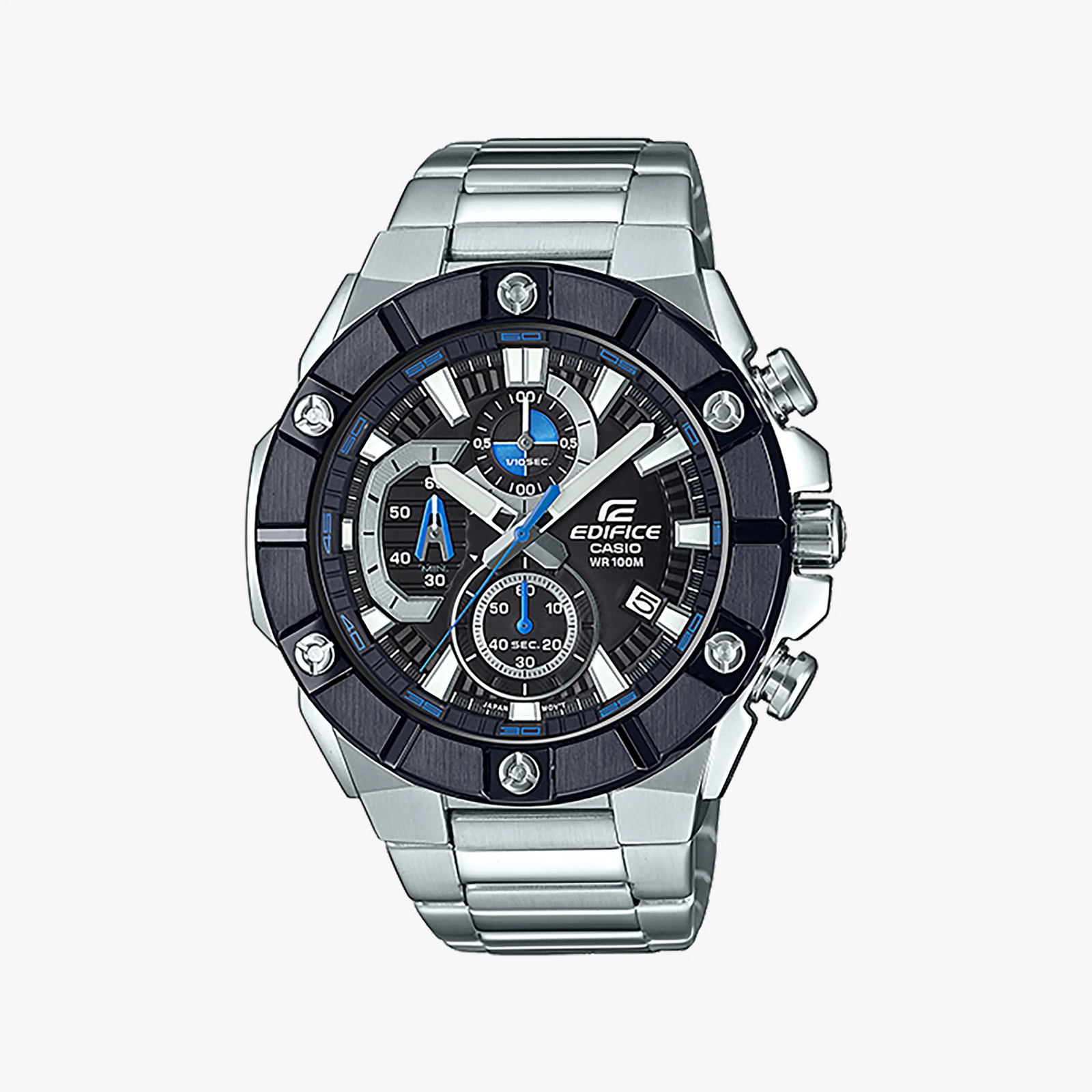 Edifice Men's Silver Stainless Steel, Black Dial | Efr-569db-1avudf by i-watch