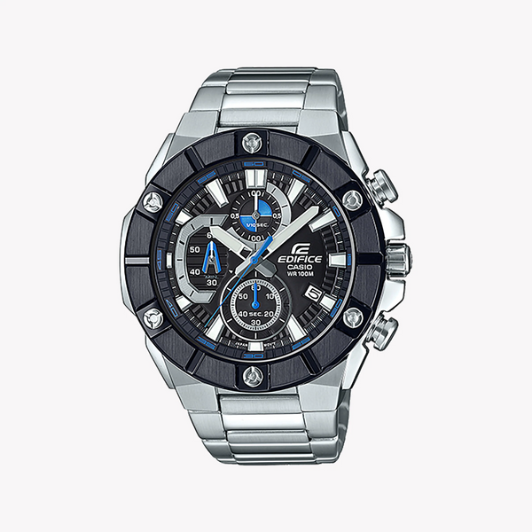 Edifice Men's Silver Stainless Steel, Black Dial | Efr-569db-1avudf by i-watch