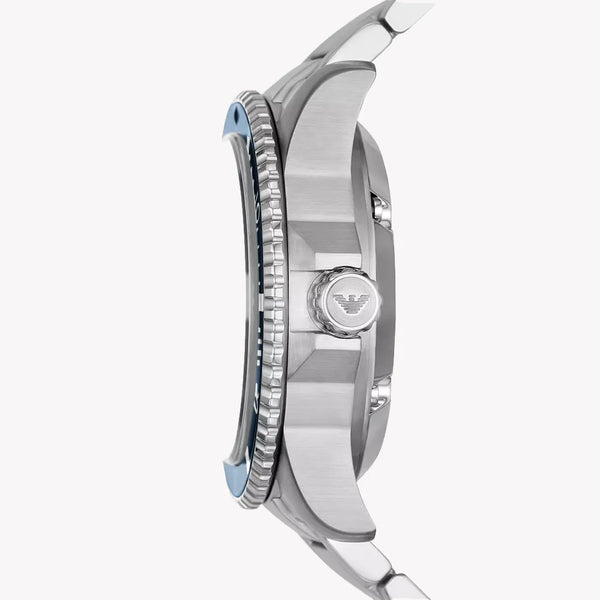Emporio Armani Men's Silver Watch, Black Dial | Ar60059 by i-watch