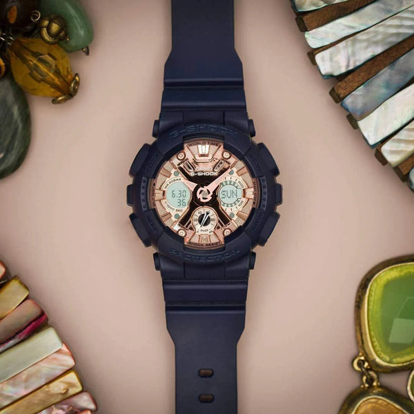 Casio G-Shock Gma-S120mf-2a2dr - Bold Blue Adventure Timepiece For Women With Resin BAnd and Digital Dial by i-watch