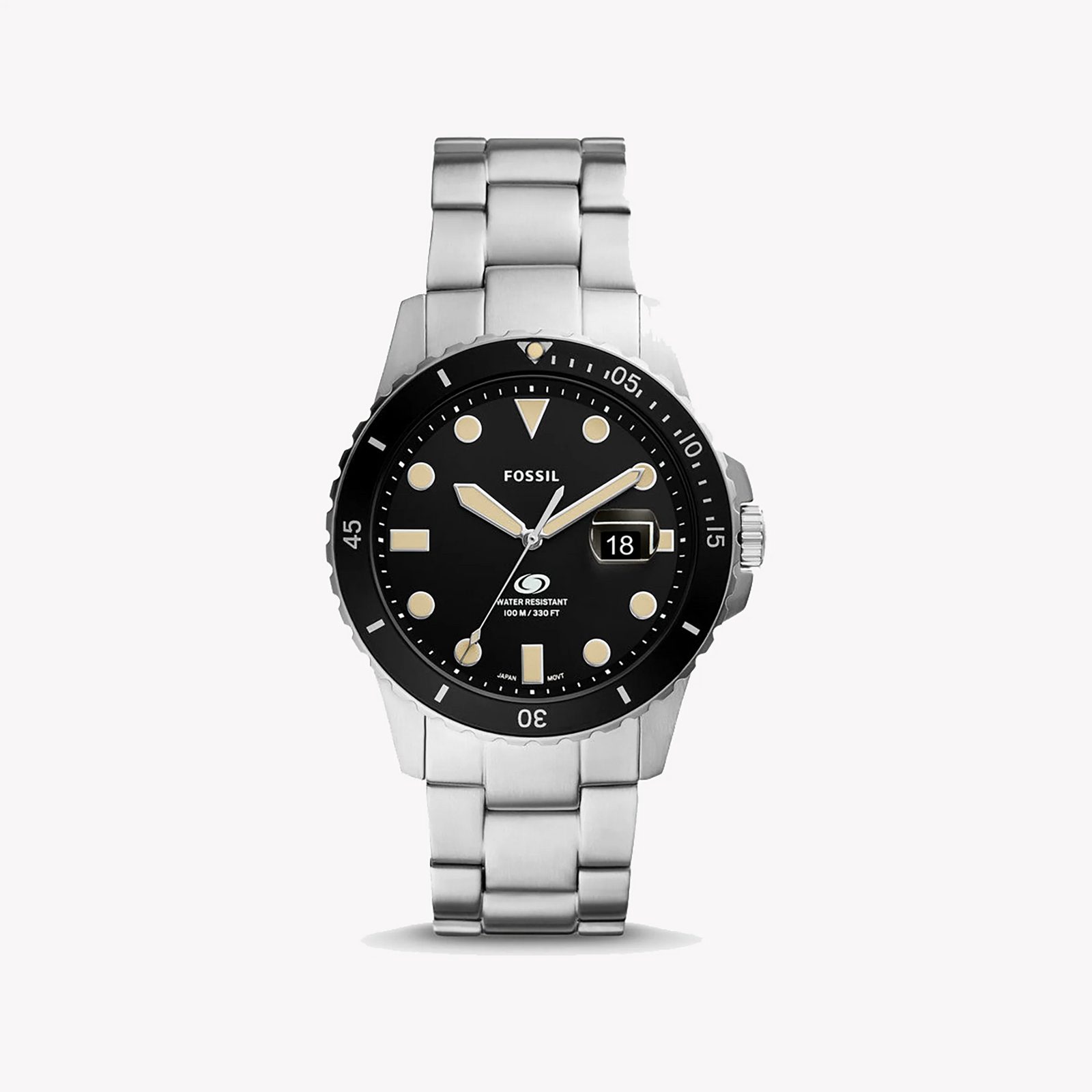 Fossil Men's Silver Watch, Black Dial | Fs5952 by i-watch