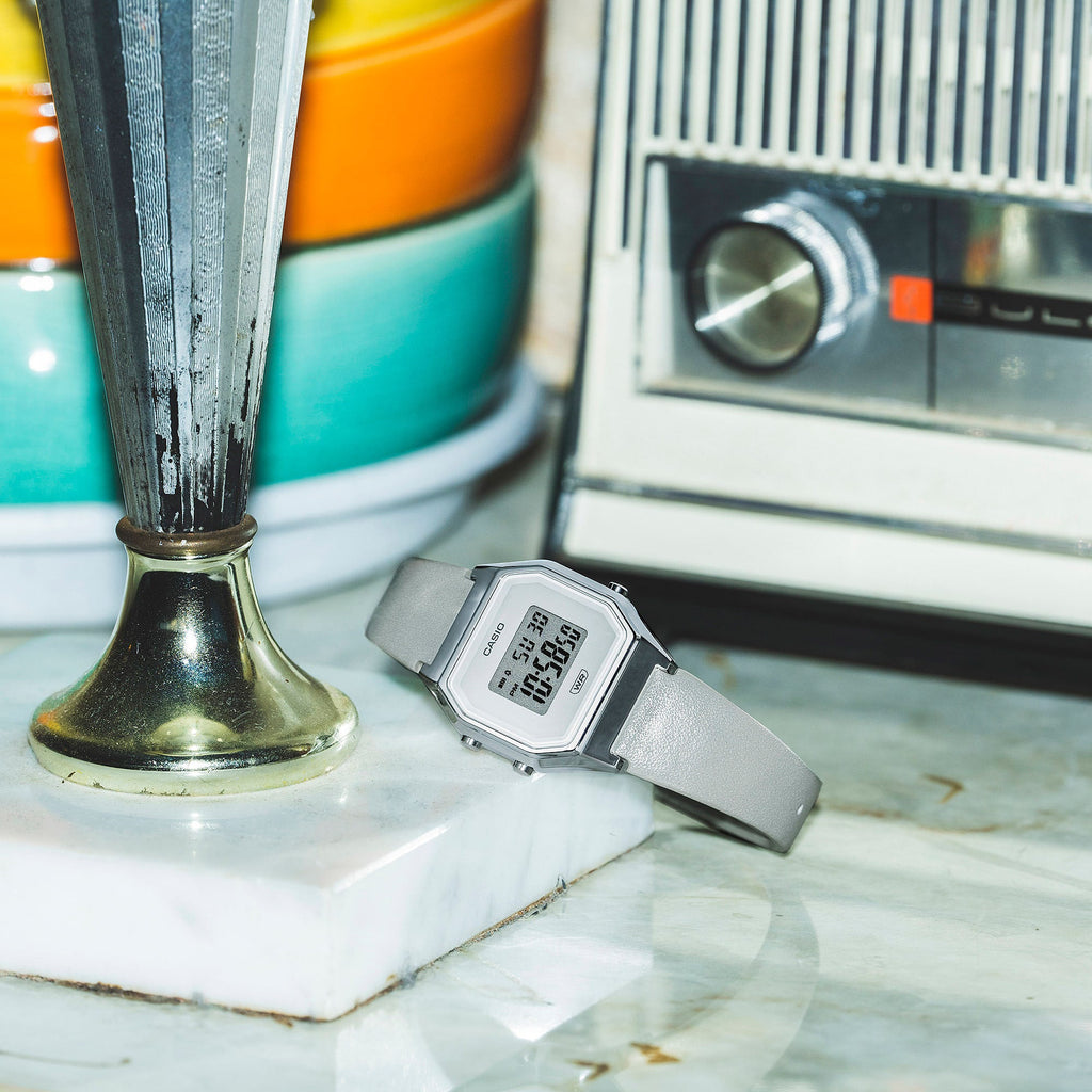 CASIO LA680WEL-8DF - SPORTY ELEGANCE FOR THE ACTIVE WOMAN - Stylish Digital Watch with Silver Leather Band-i-Watch-3