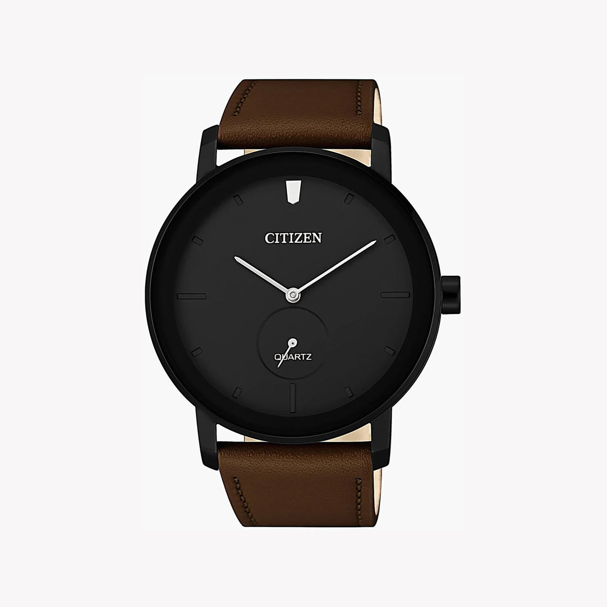 CITIZEN BE9185-08E - BOLD SOPHISTICATION FOR THE MODERN MAN: STYLISH BLACK DIAL & LEATHER BAND