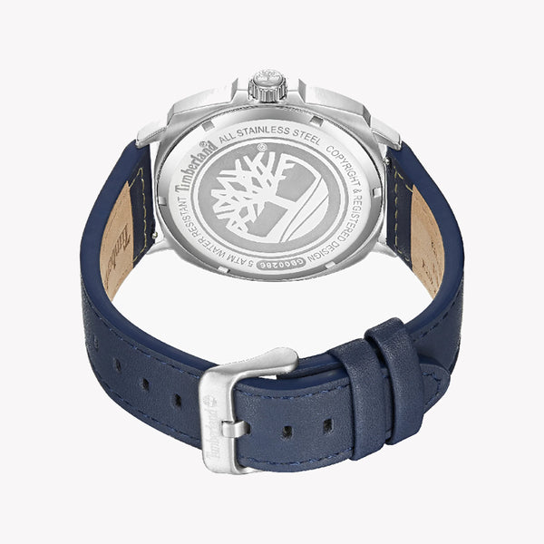 Timberland Men's Silver & Blue Leather Watch, White Dial | Tdwgb0028601 by i-watch