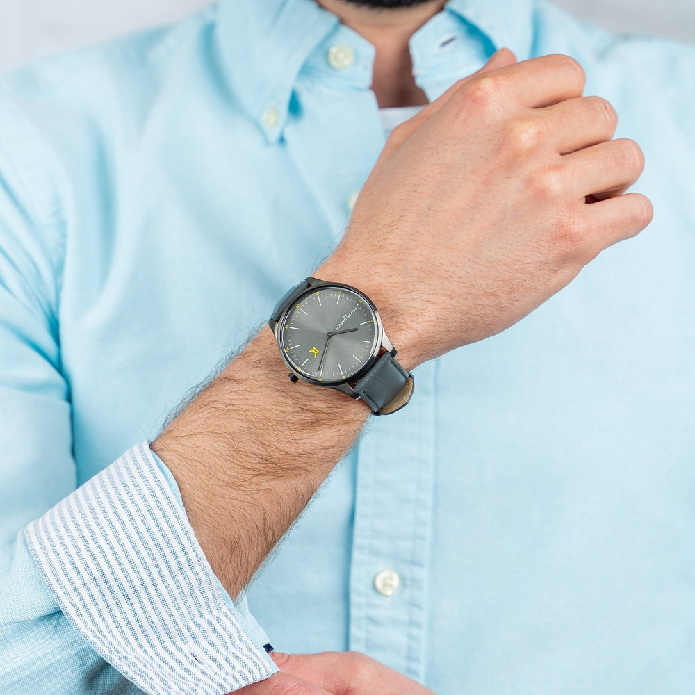 Pierre Cardin Men's Gray Leather & Stainless Steel Watch | Cba.4007 by i-watch