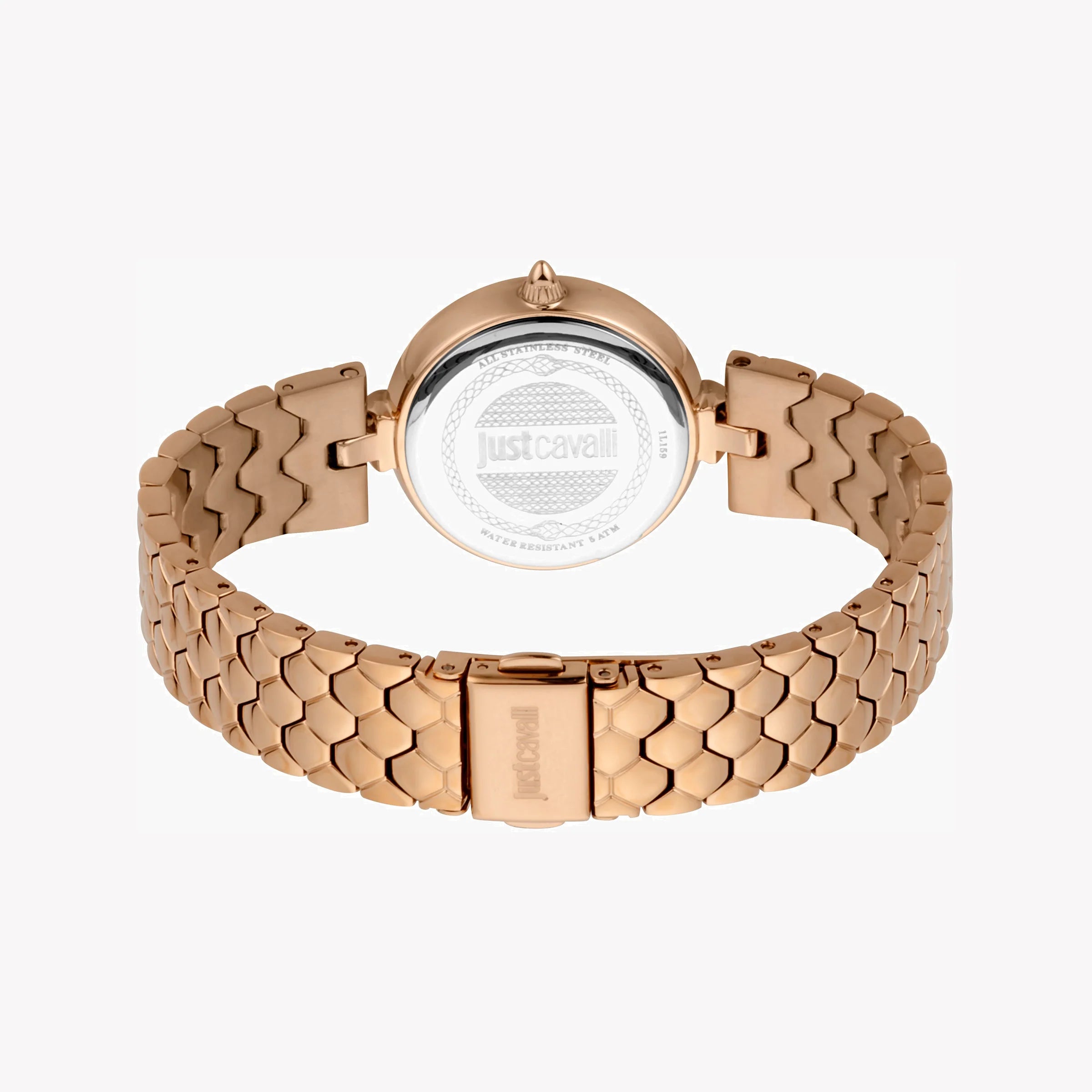 JUST CAVALLI Women's Watch with Rose Gold Stainless Steel Case and Rose Gold Stainless Steel Band