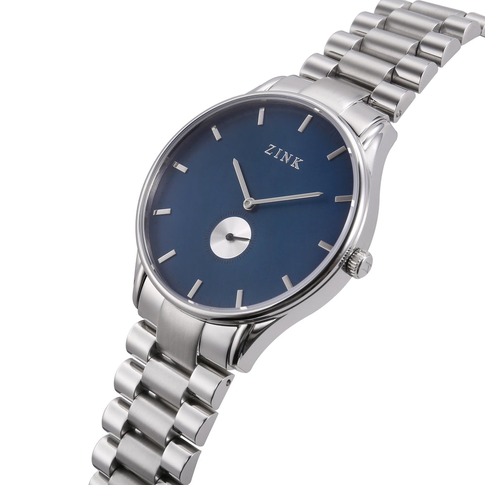 Zink Zk130g5ss-46 - Elegant Silver & Blue Timepiece For Modern Men by i-watch