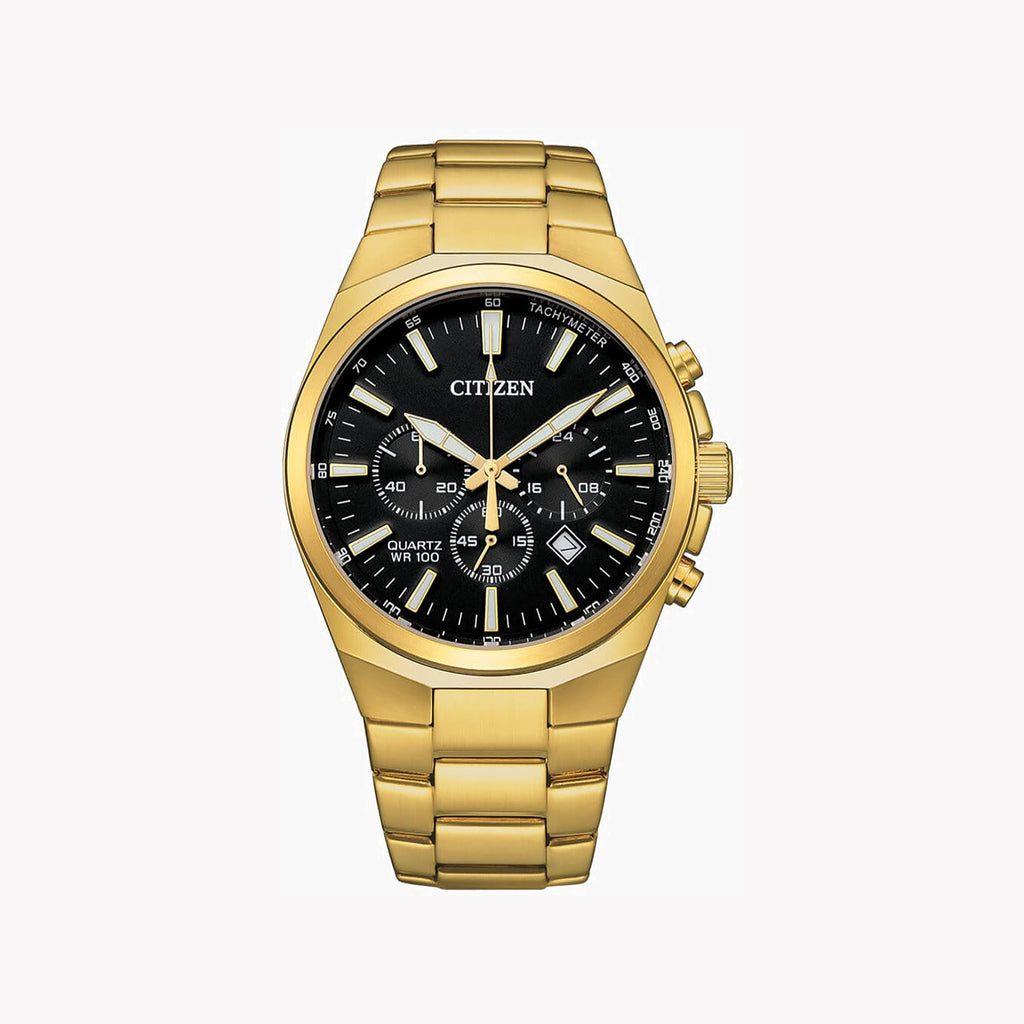 CITIZEN AN8173-51E - BOLD SOPHISTICATION IN GOLD: Men's Multifunction Chronograph Watch