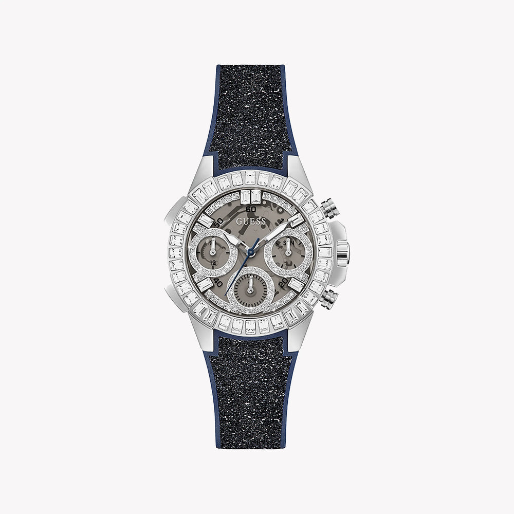 Guess Women's Silver Stainless Steel, Glitzy Silicone | Gw0313l1 by i-watch