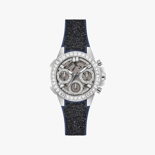 Guess Women's Silver Stainless Steel, Glitzy Silicone | Gw0313l1 by i-watch
