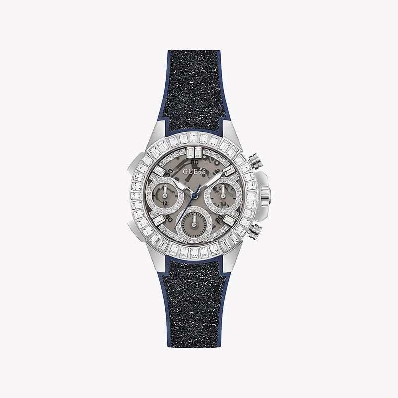 Guess Women's Silver Stainless Steel, Glitzy Silicone | Gw0313l1 by i-watch