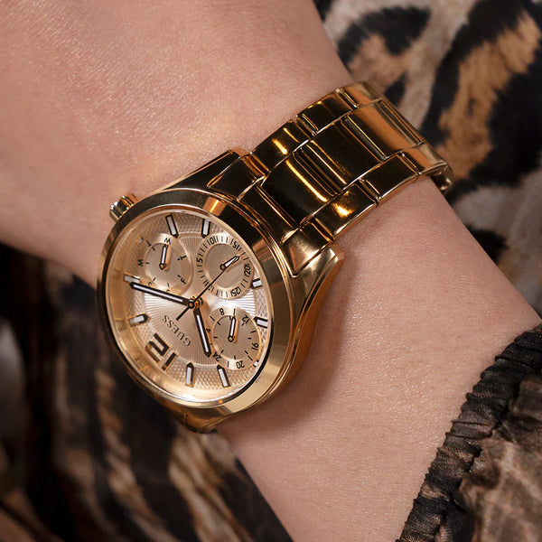 Guess Women's Gold Stainless Steel Watch, Champagne Dial | Gw0760l2 by i-watch