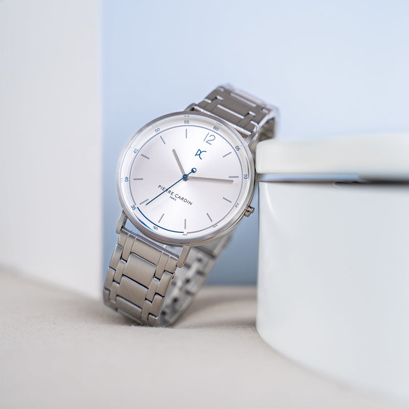 Pierre Cardin Men's Silver Stainless Steel Watch, White Dial | Cbn.3012 by i-watch