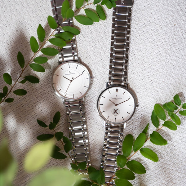 Pierre Cardin Men's Silver Metal Watch, White Dial | Cbn.3038 by i-watch