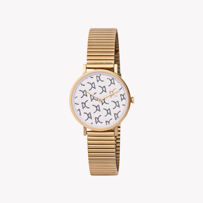 Pierre Cardin Women's Gold Metal Watch, White Dial | Cbv.1542 by i-watch