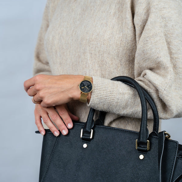 Pierre Cardin Women's Gold Watch, Black Dial | Cbv.1538 by i-watch