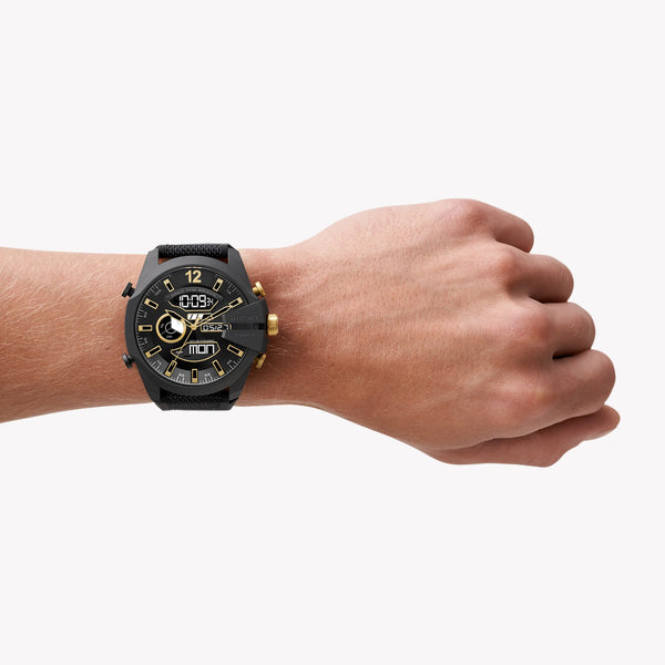 Diesel Men's Black Leather Watch, Black Stainless Steel | Dz4552 by i-watch