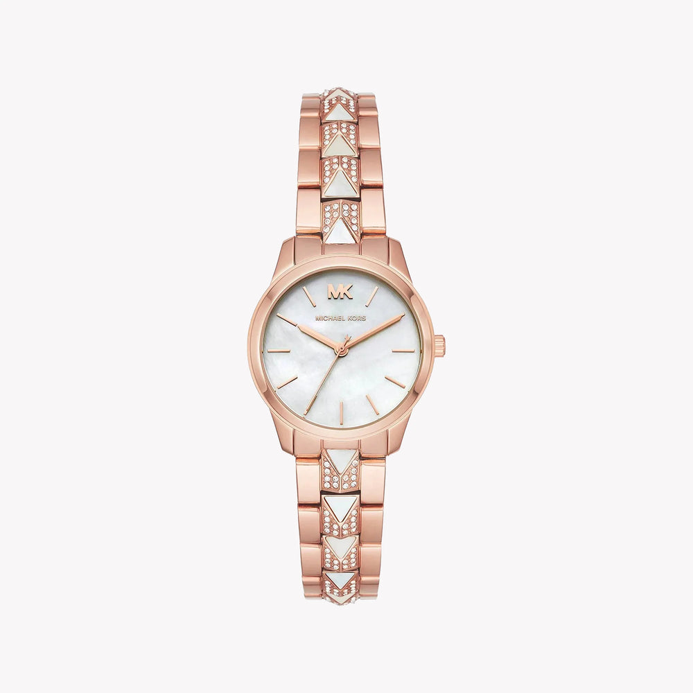 Michael Kors Women's Rose Gold Watch, White Dial | Mk6674 by i-watch