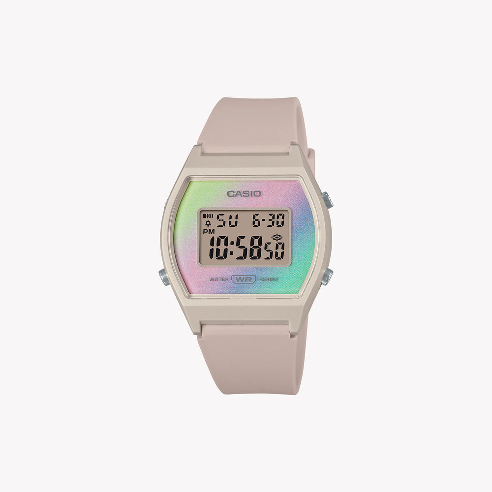 Casio Women's Beige Rubber Watch, Digital Display | Lw-205h-4aef by i-watch