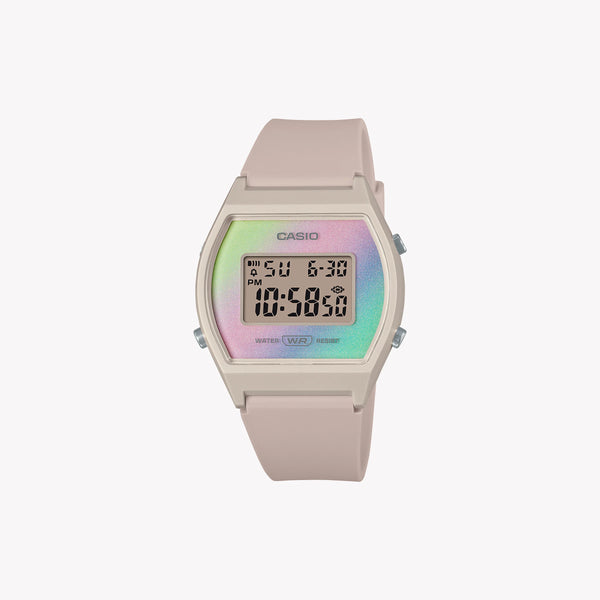 Casio Women's Beige Rubber Watch, Digital Display | Lw-205h-4aef by i-watch